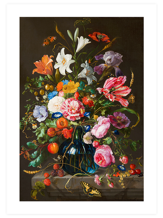 Çiçekli Vazo - Art Print