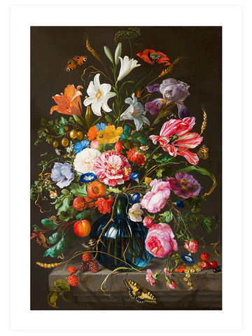 Çiçekli Vazo - Art Print