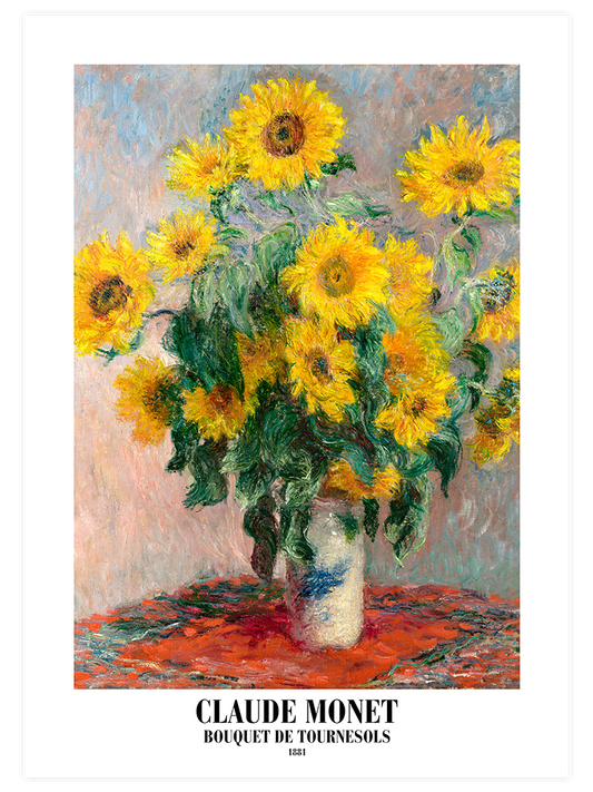 Claude Monet Bouquet Of Sunflowers - Fine Art Poster