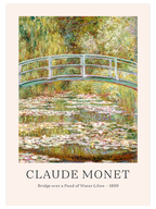 Monet Bridge Over A Pond Of Water Lilies - Art Print