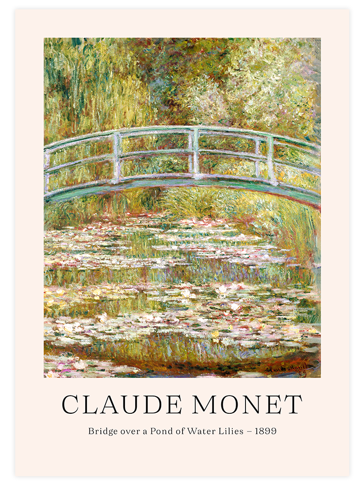 Monet Bridge Over A Pond Of Water Lilies - Art Print