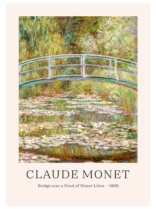 Monet Bridge Over A Pond Of Water Lilies - Art Print