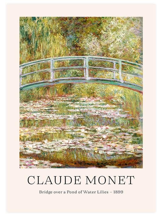 Claude Monet Bridge Over A Pond Of Water Lilies - Fine Art Poster