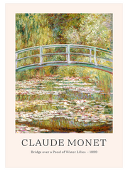 Claude Monet Bridge Over A Pond Of Water Lilies - Fine Art Poster