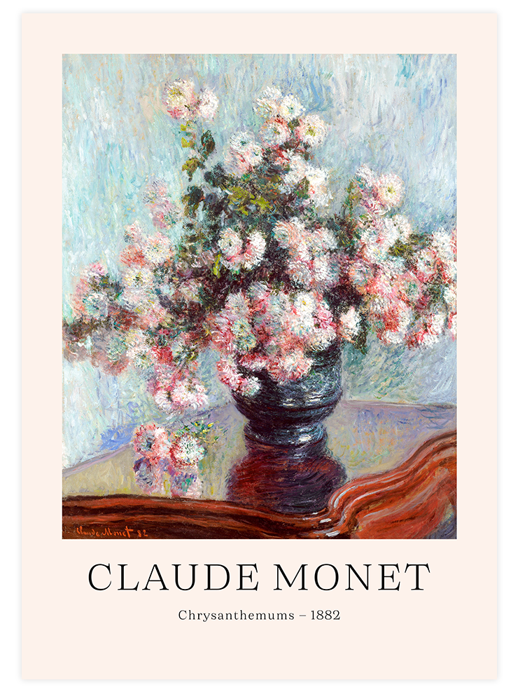 Claude Monet Chrysanthemums - Art Print Ürün ana görseli