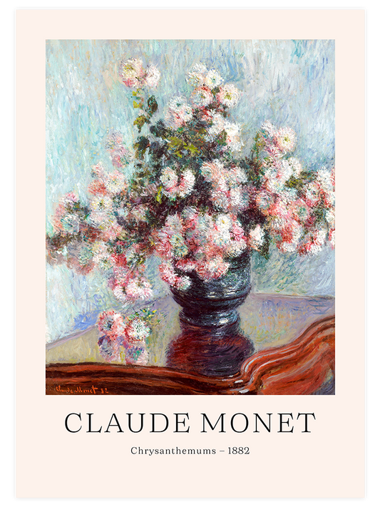 Claude Monet Chrysanthemums - Art Print