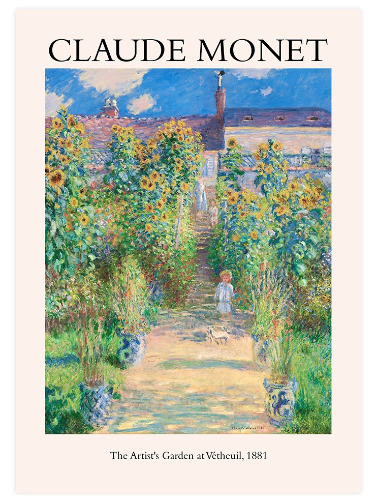 Monet The Artist's Garden At Vetheuil - Art Print