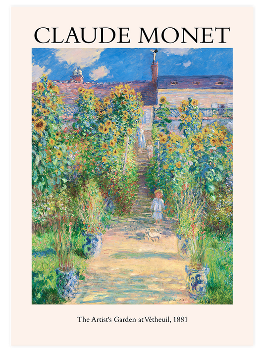 Monet The Artist's Garden At Vetheuil - Art Print