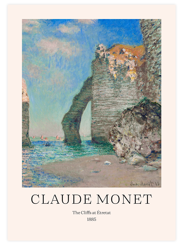 Claude Monet The Cliffs At Étretat - Art Print