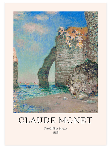 Claude Monet The Cliffs At Étretat - Art Print