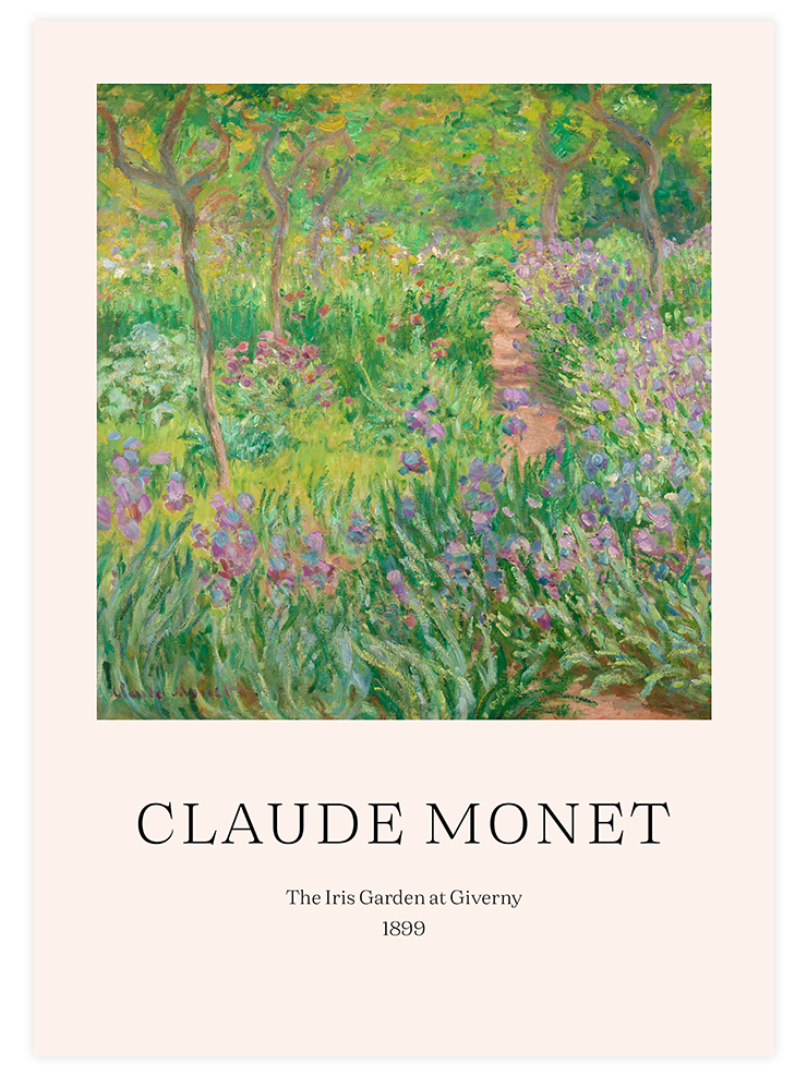 Monet The Iris Garden At Giverny - Art Print Ürün ana görseli