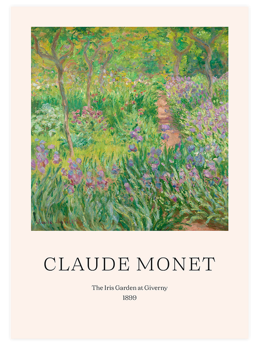 Monet The Iris Garden At Giverny - Art Print