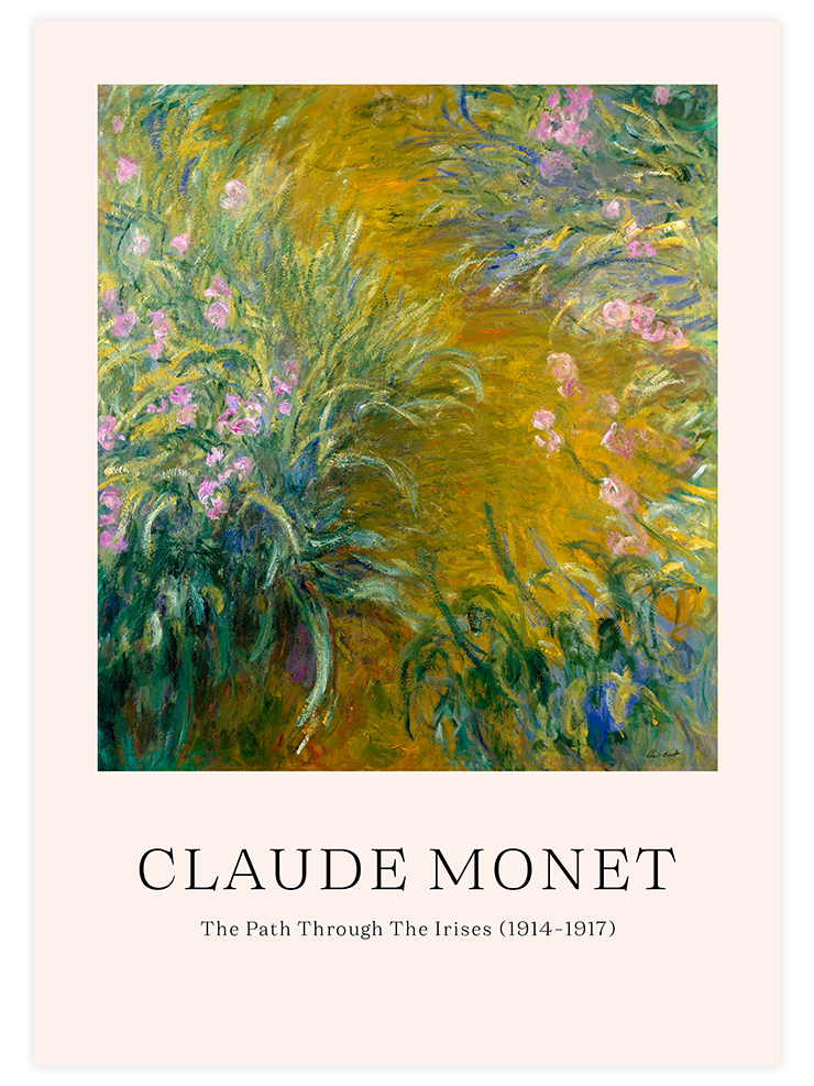 Monet The Path Through The Irises - Art Print Ürün ana görseli