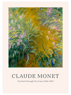 Monet The Path Through The Irises - Art Print