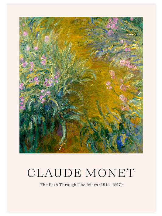 Monet The Path Through The Irises - Art Print