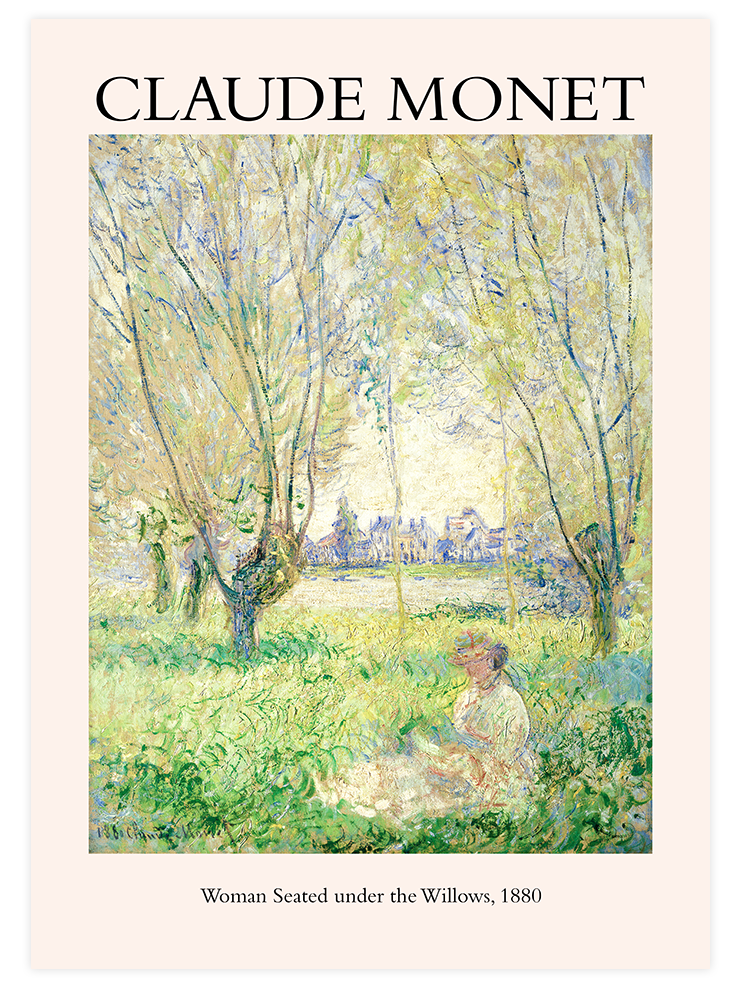 Monet Woman Seated Under The Willows - Art Print Ürün ana görseli