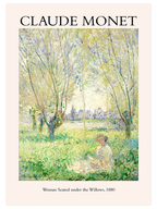 Monet Woman Seated Under The Willows - Art Print