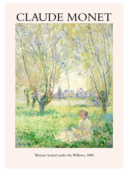 Monet Woman Seated Under The Willows - Art Print