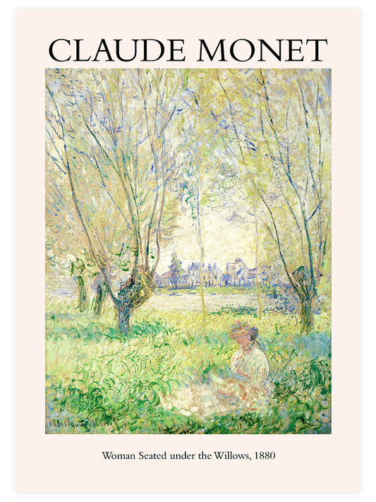 Claude Monet Woman Seated Under The Willows - Fine Art Poster