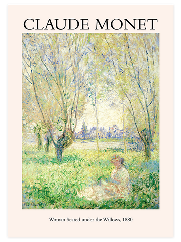 Monet Woman Seated Under The Willows - Art Print