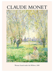 Claude Monet Woman Seated Under The Willows - Fine Art Poster