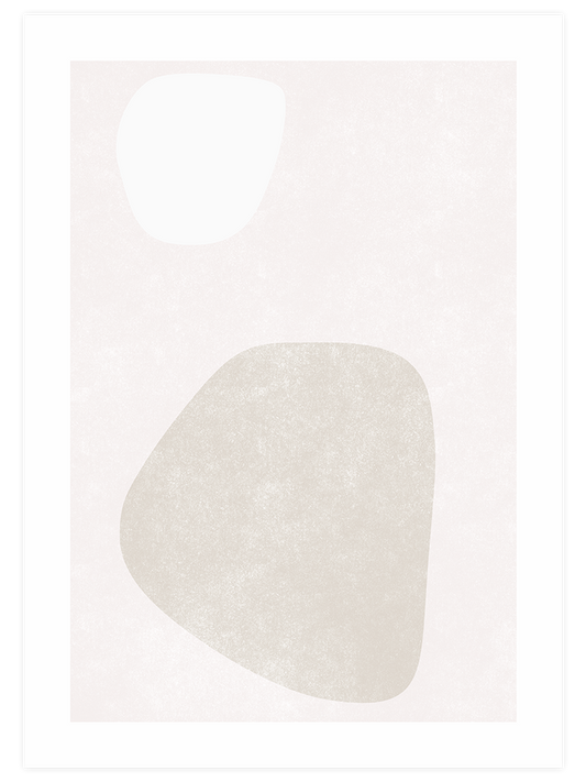 Creamy Shapes Poster - Giclée Baskı