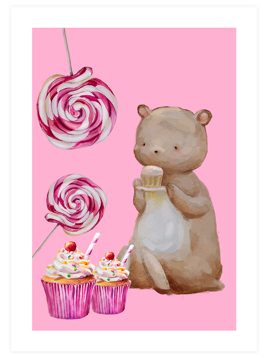 Cupcake & Lollipop - Art Print
