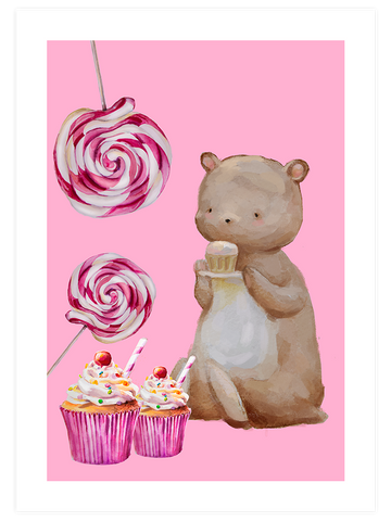 Cupcake & Lollipop - Art Print