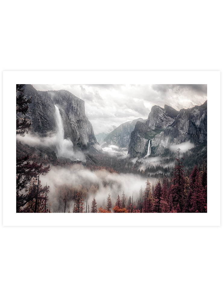 Dağlar Şelaleler - Art Print Fotoğraflar Poster