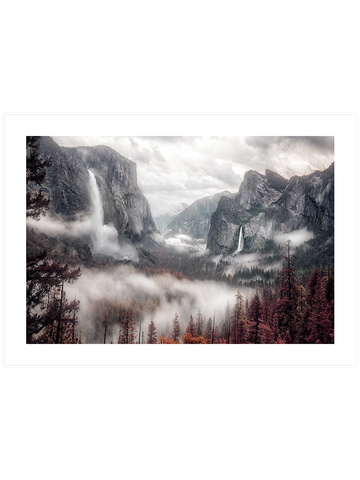 Dağlar Şelaleler - Art Print