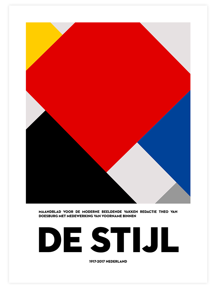 De Stijl Afiş - Art Print