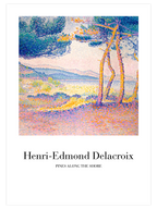 Delacroix Pines Along The Shore - Art Print