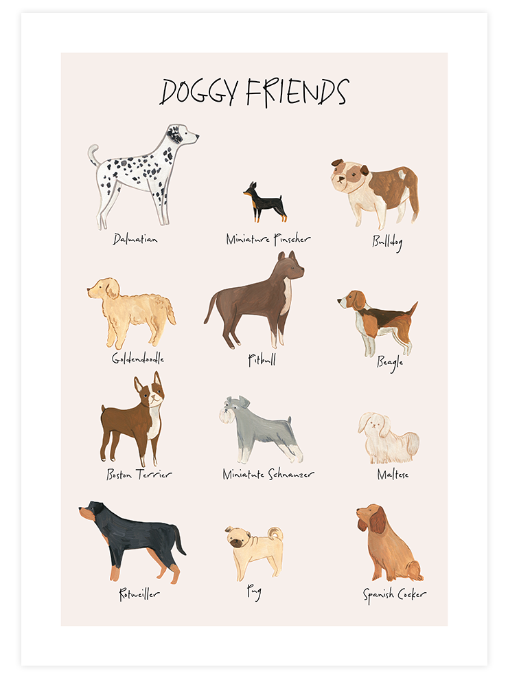 Doggy Friends - Art Print Ürün ana görseli