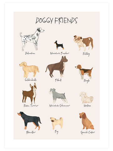 Doggy Friends - Art Print