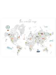 Dünya Haritası N1 Poster - Giclée Baskı