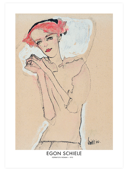 Egon Schiele Portrait Of A Woman - Fine Art Poster