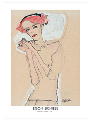 Egon Schiele Portrait Of A Woman Poster - Giclée Baskı