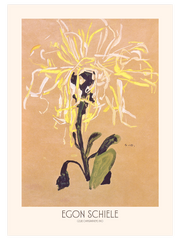 Egon Schiele Yellow Chrysanthemum Poster - Giclée Baskı