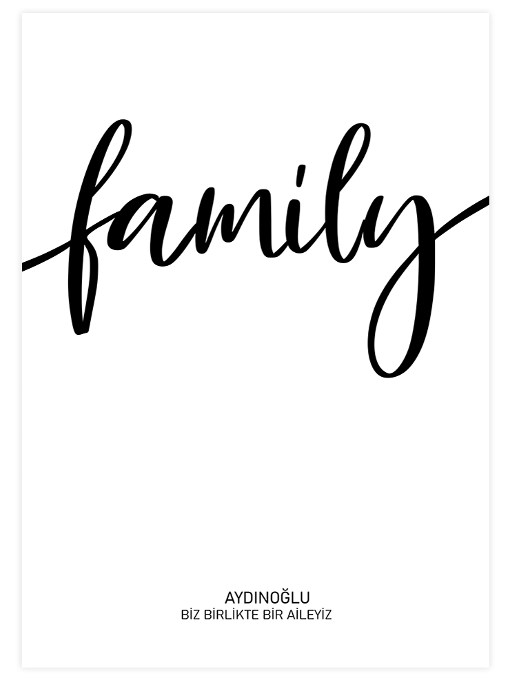 Family Kişiye Özel - Art Print  Poster