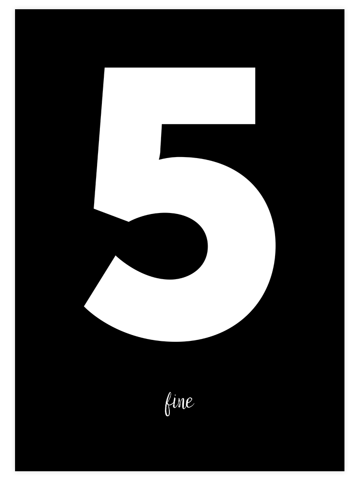 Five - Art Print