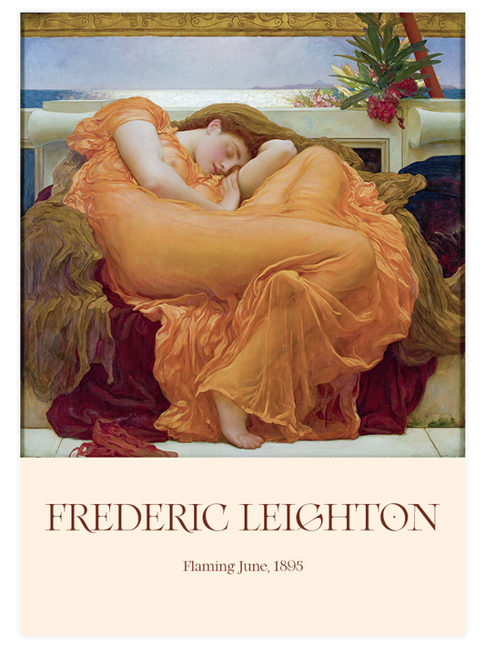Frederic Leighton Flaming June Poster - Giclée Baskı