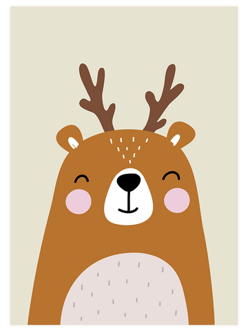 Geyik Resmi - Art Print