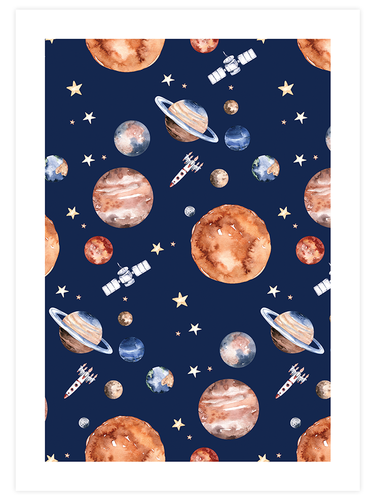 Gezegenler Ve Yıldızlar  - Art Print