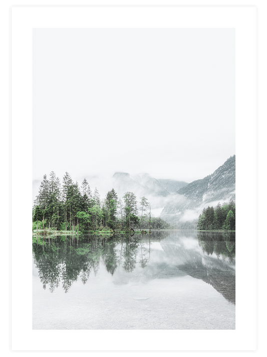 Göl Manzarası Poster - Giclée Baskı