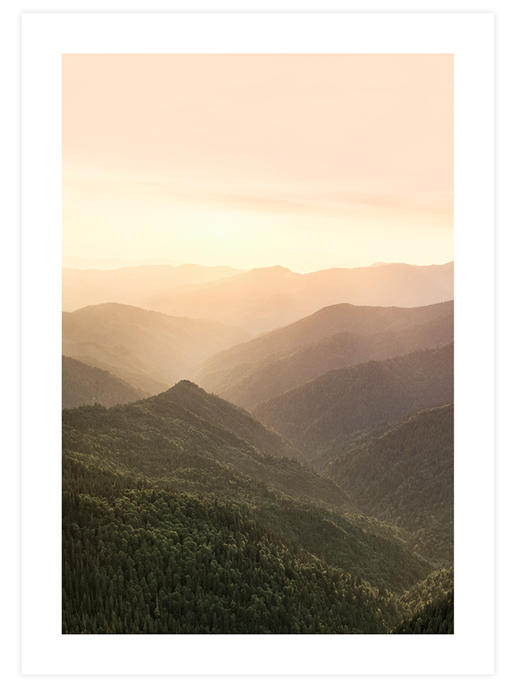 Golden Mountains - Art Print Ürün ana görseli