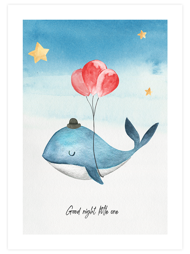 Good Night Balina - Art Print