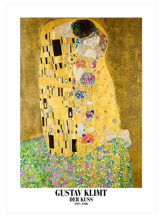 Gustav Klimt The Kiss N2 - Art Print