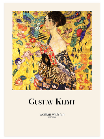 Gustav Klimt Woman With Fan - Art Print