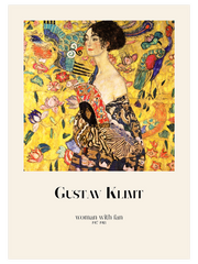 Gustav Klimt Woman With Fan Poster - Giclée Baskı