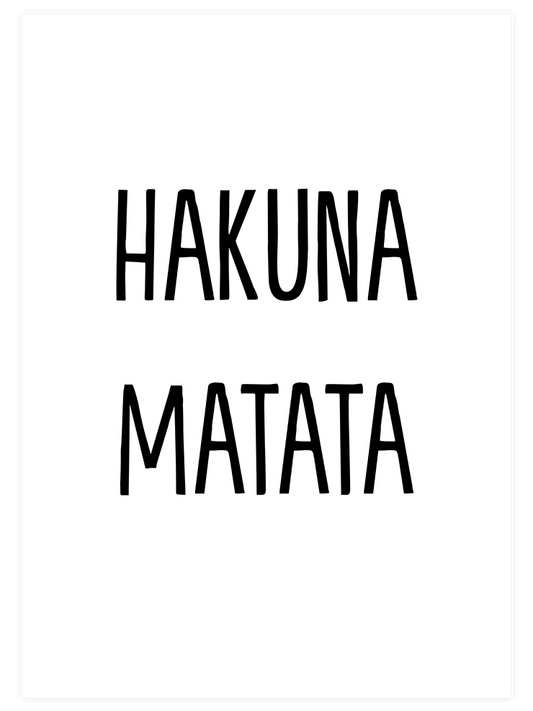 Hakuna Matata Poster - Giclée Baskı